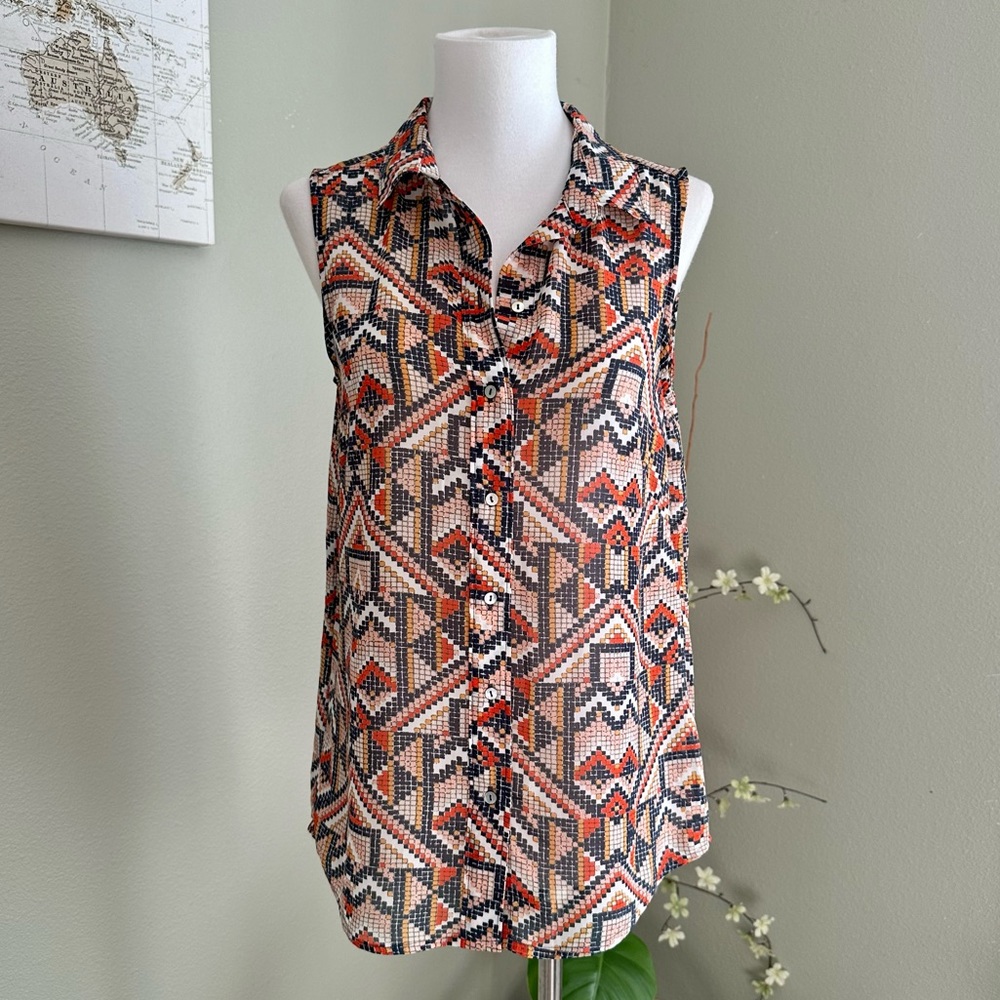 Tribal Button-Down Top